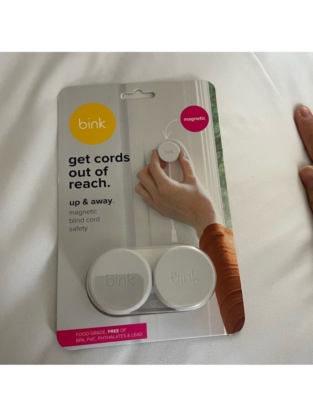 Bink White Magnetic Blind Cord Safety